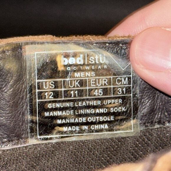 Bed Stu Men's Brown Tan Cowboy Western Casual Ankle Leather Boots Size 12 - Picture 8 of 8